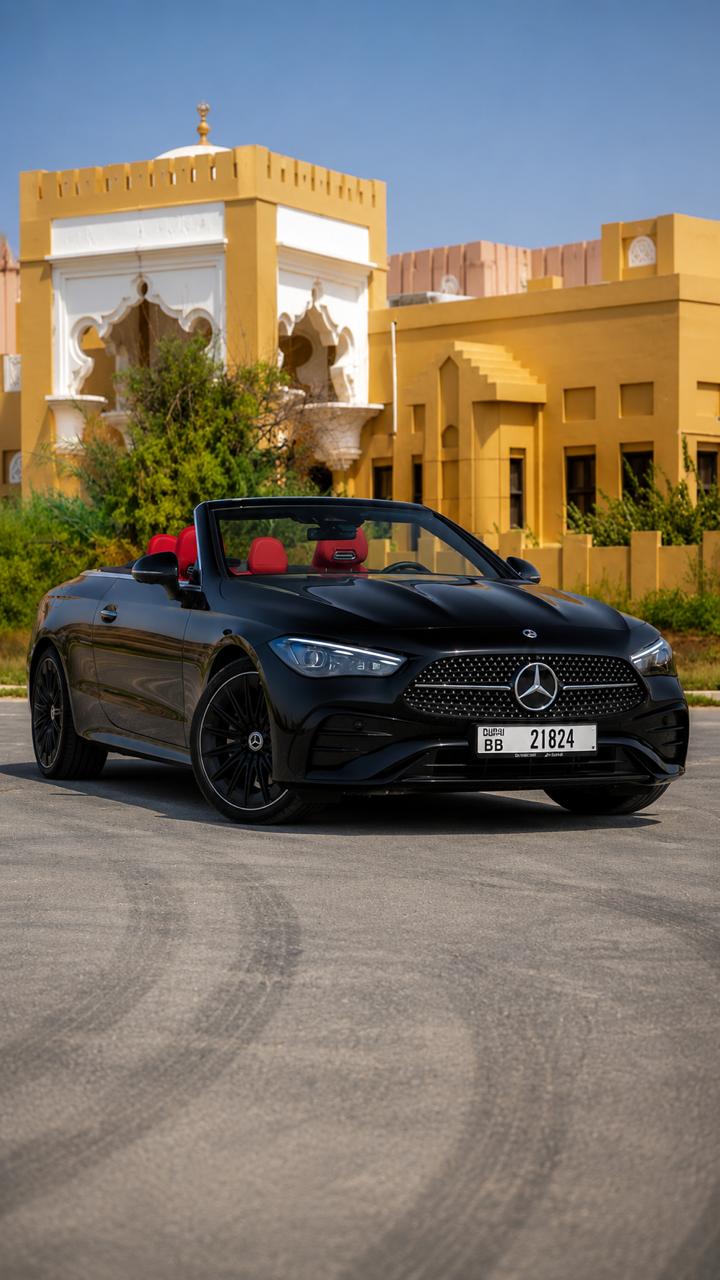 Mercedes-Benz CLE 200 Cabriolet – Obsidian Black – Red Interior